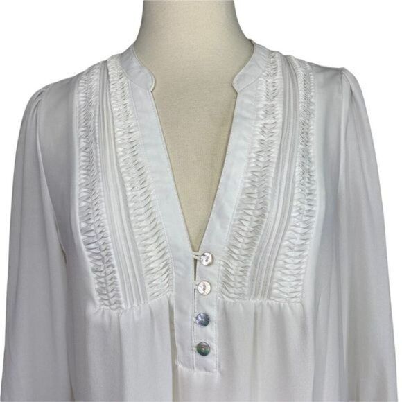 Gibson Latimer White Blouse Size Small - Picture 3 of 5